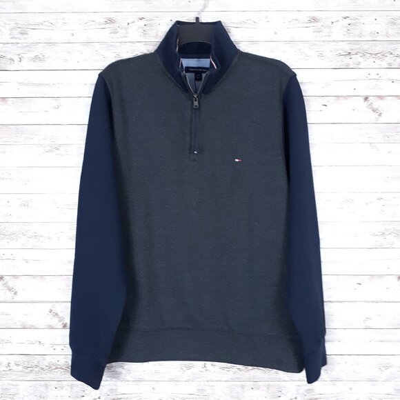 Tommy Hilfiger Other - Tommy Hilfiger Sweatshirt S 1/4 Zip Blue Gray 773